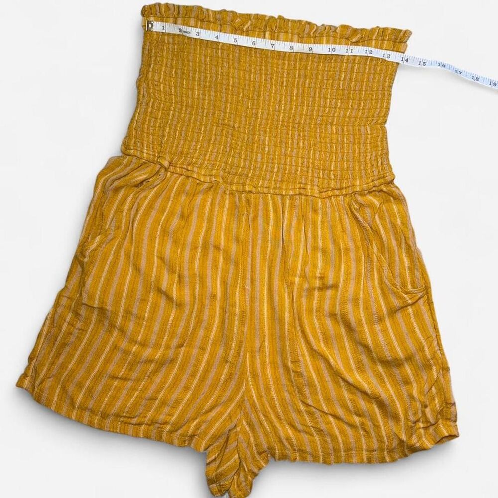 American Eagle Outfitters Yellow Sleeveless Smocked Romper Playsuit - Picture 5 of 7